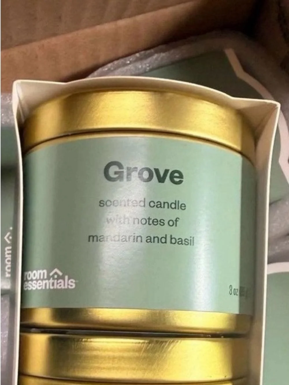 New 2pc *3oz Tin Gift Set Grove - Room Essential Soy Wax Blend Candle